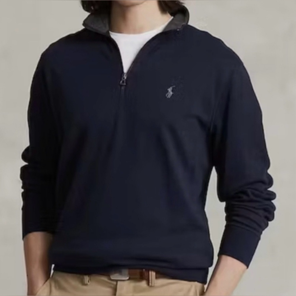 Polo Ralph Lauren Quarter-Zip Jersey Pullover Top